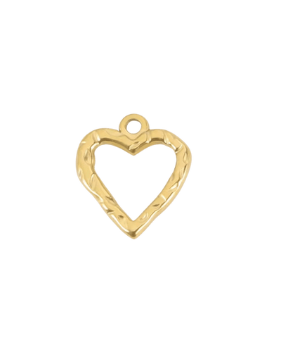 CHARMS cœur texturé OR - Taille L