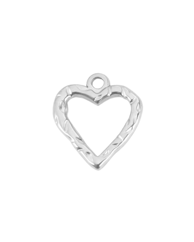 CHARMS cœur texturé ARG - Taille L