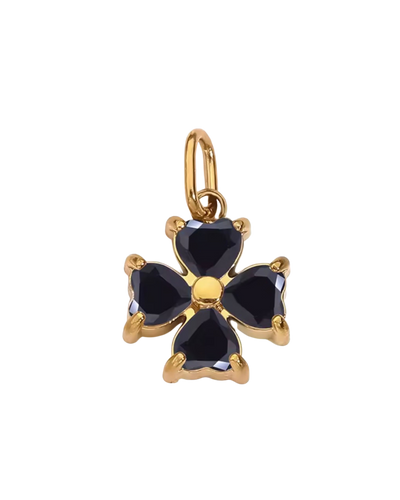 CHARMS trèfle zirconium noir OR - Taille M